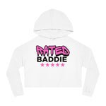 Load image into Gallery viewer, Rated Baddie Cropped Hooded Sweatshirt
