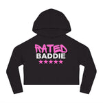 Load image into Gallery viewer, Rated Baddie Cropped Hooded Sweatshirt
